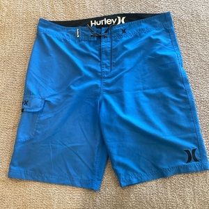 Hurley Board Shorts, size 36, color blue